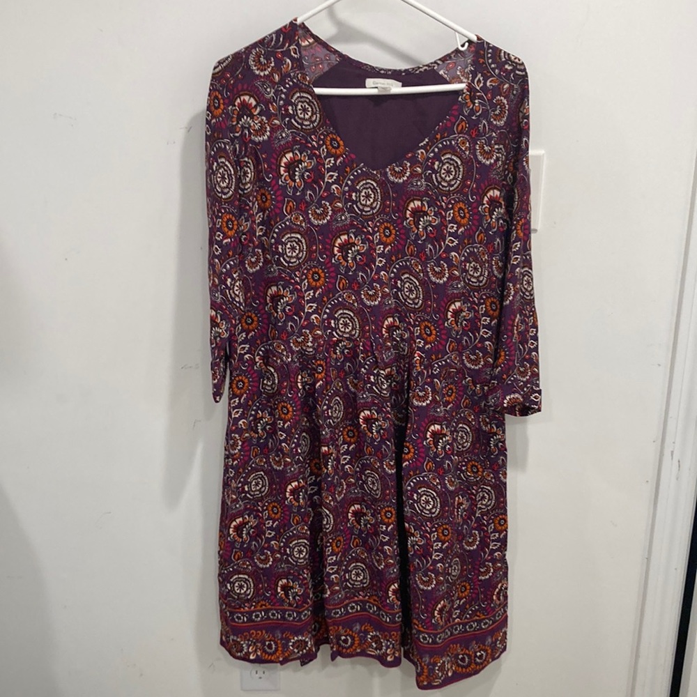 Garnet Hill Paisley crêpe dress